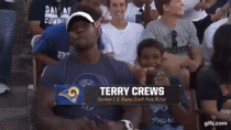Terry Crews on the Flex Cam at the LA Rams game