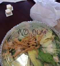 Thanks but I asked for no cucumbers