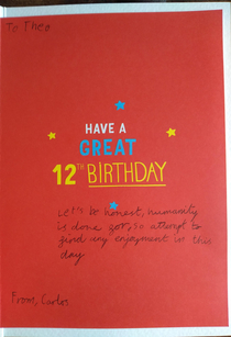 Thanks for the card mate