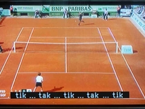 Thanks to subtitles now the hearing impaired can enjoy tennis matches just like everyone else