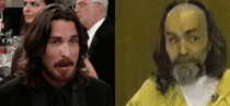 Thanks to uzygomorphicshower for proving my point that Christian Bale should definitely play Charles Manson