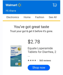 Thanks Walmart for this automated email simply because I looked at the price on the app Trust your gut Why would I Its what got me into this in the first place