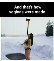 Thats how vaginas were made