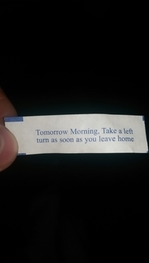 Thats oddly specific fortune cookie