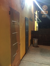 The bar that Im at has real fake doors