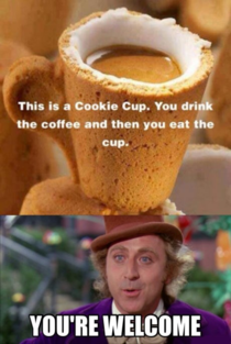 The best part of waking up is Wonka in your cup