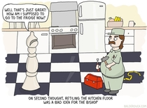The Bishop and the kitchen tiles
