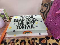 The cake at my coworkers going away party