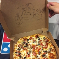 The customer ordered a pizza just right