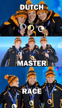 The Dutch are very tolerant of accepting were all equal Except when it comes to speed skating