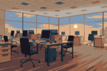 The End of the Workday  pixel art by me