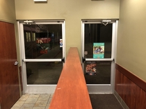 The exit door is bigger than the entrance at Golden Corral