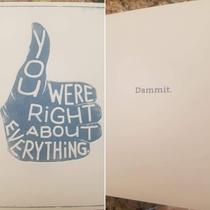 The Fathers day card my dad has been awaiting for over forty years