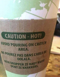 The French and German on this cup looks questionable