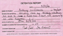 The funniest way to get detention Pretend to be Superman
