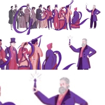The google doodle today is about a chemist but it looks like its about the man who discovered the dildo