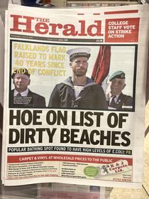 The headline of my local paper today