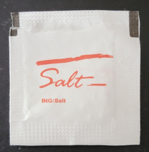 The ingredients of a salt packet