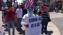 The irony when protesting a pandemic