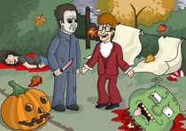 The jealousy of Micheal Myers - my friend draws these so infrequently nowadays because he lacks motivation I just wanted to be able to show him people cando enjoy his doodles