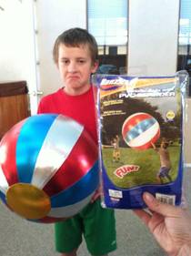 The kids were pretty excited to inflate this bad boy and play with it The disappointment was well-deserved