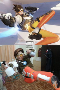 The low-cost cosplay man nails Tracer
