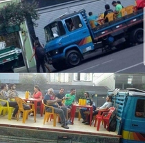 The mayor of Caxias do Sul banned the bars from putting tables on the sidewalk he just forgot that he is in Brazil Rules There are no rules