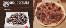 The new dessert pizza from Dominos Pizza 
