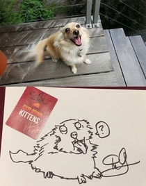 The Oatmeal drew my dog at PAX Nailed it