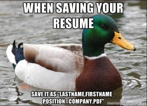 The people looking at your resumes will thank you and think highly of you