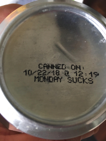 The person who canned this beer had a case of the Mondays