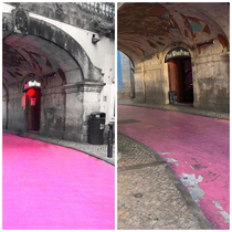 The Pink Street in Lisbon