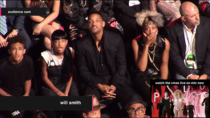 The Pinkett-Smiths reaction to Miley Cyrus on stage at the VMAs