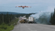 The power of a water bomber