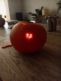 The pumpkin my cousin made