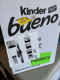 The reason why theres supply chain issues My kinder buenos were shipped priority