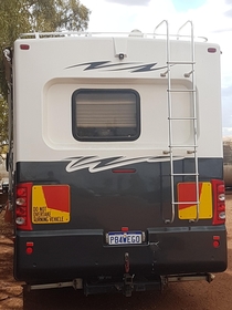 The rego plate on this RV