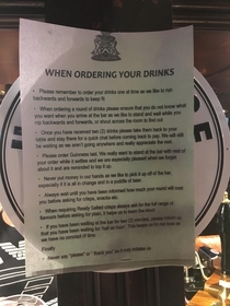 The rules at our local pub