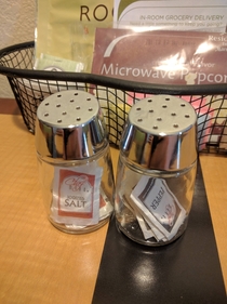 The salt and pepper shakers at my hotel are worthless