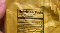 The serving size and servings per container on this loaf of bread dont agree with each other