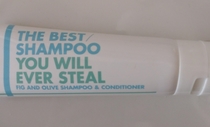 The shampoo at my hotel knows whats up