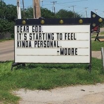 The sign at a Moore OK liquor store today