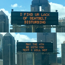 The signs in downtown Dallas today