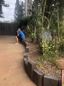 The smoking section at Movie World amusement park on the Gold Coast Australia is located in an area themed as a cemetery Well played