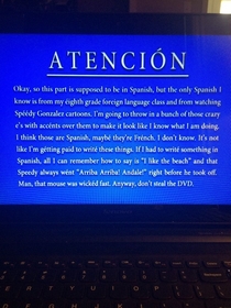 The spanish anti-theft warning on the Red vs Blue DVD