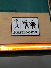The special bathroom for men stealing babies and handicapped people who can fly