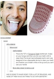 The tongue toothbrush