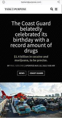 The US Coast Guard had a helluva party to celebrate its birthday Article headline