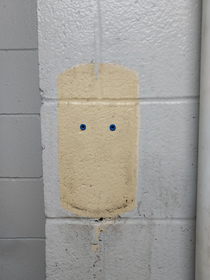 the wall at work seems happy the soap dispenser was removed