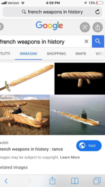 The weapons of the French